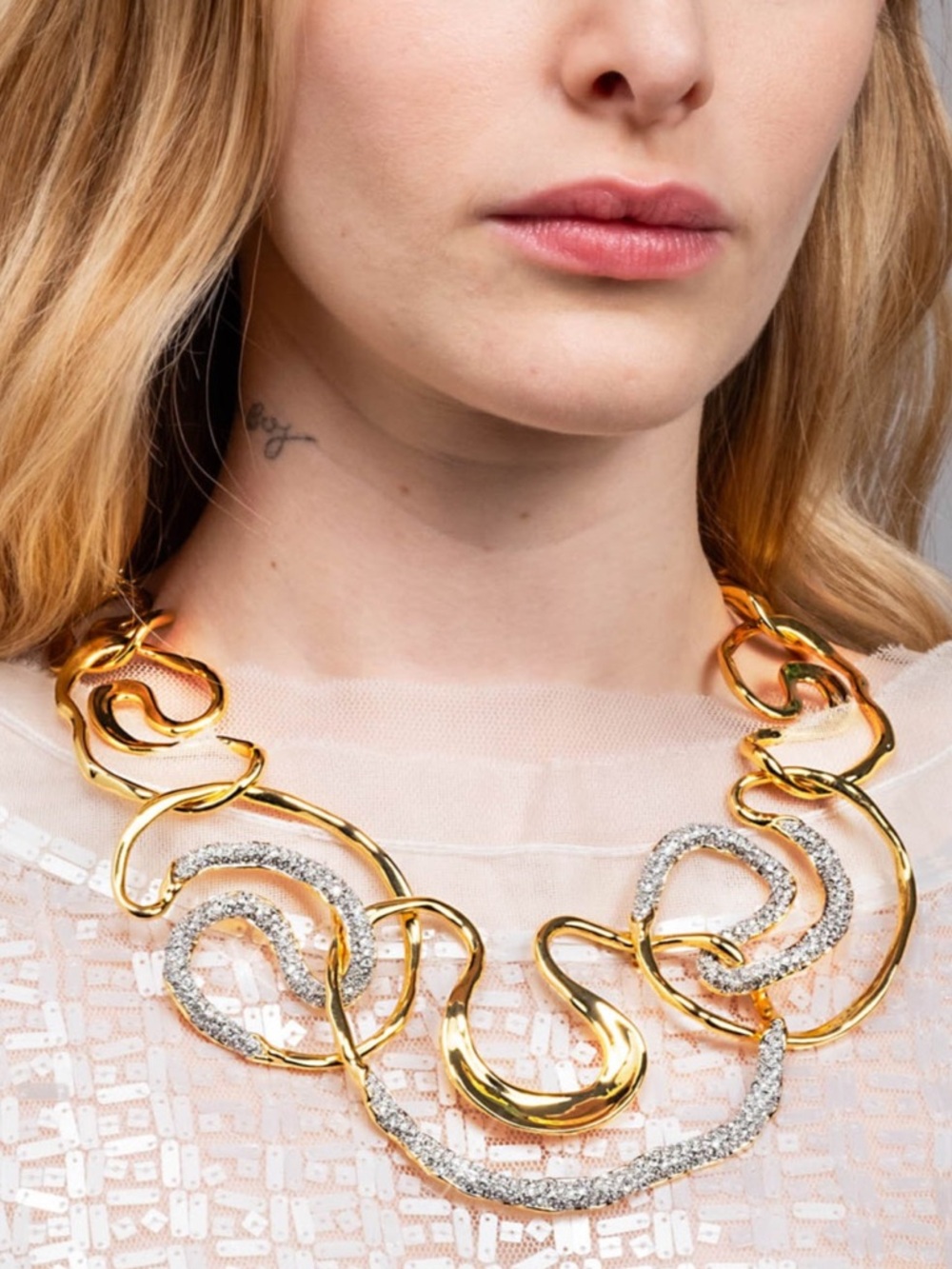 ALEXIS BITTAR Solanales Gold Crystal Intertwined Necklace